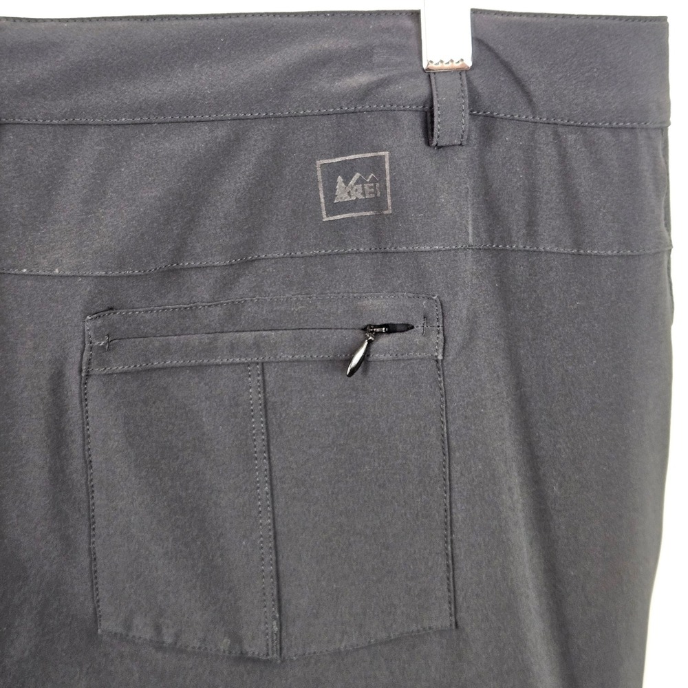 REI Sahara Path Cargo Pant Womens 14 Dark Gray Charcoal Roll Tab Hiking Outdoor - Picture 3 of 16